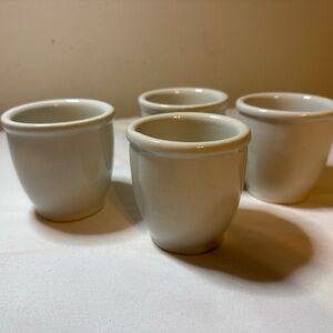 Classic White Ceramic Custard Cup Set - Pack of 4